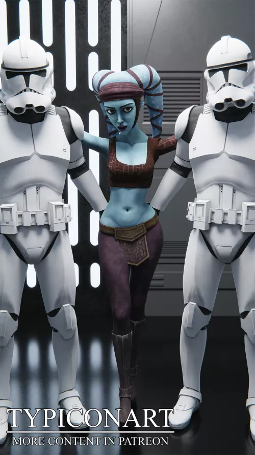 Aayla Secura and her company. (Typiconart)