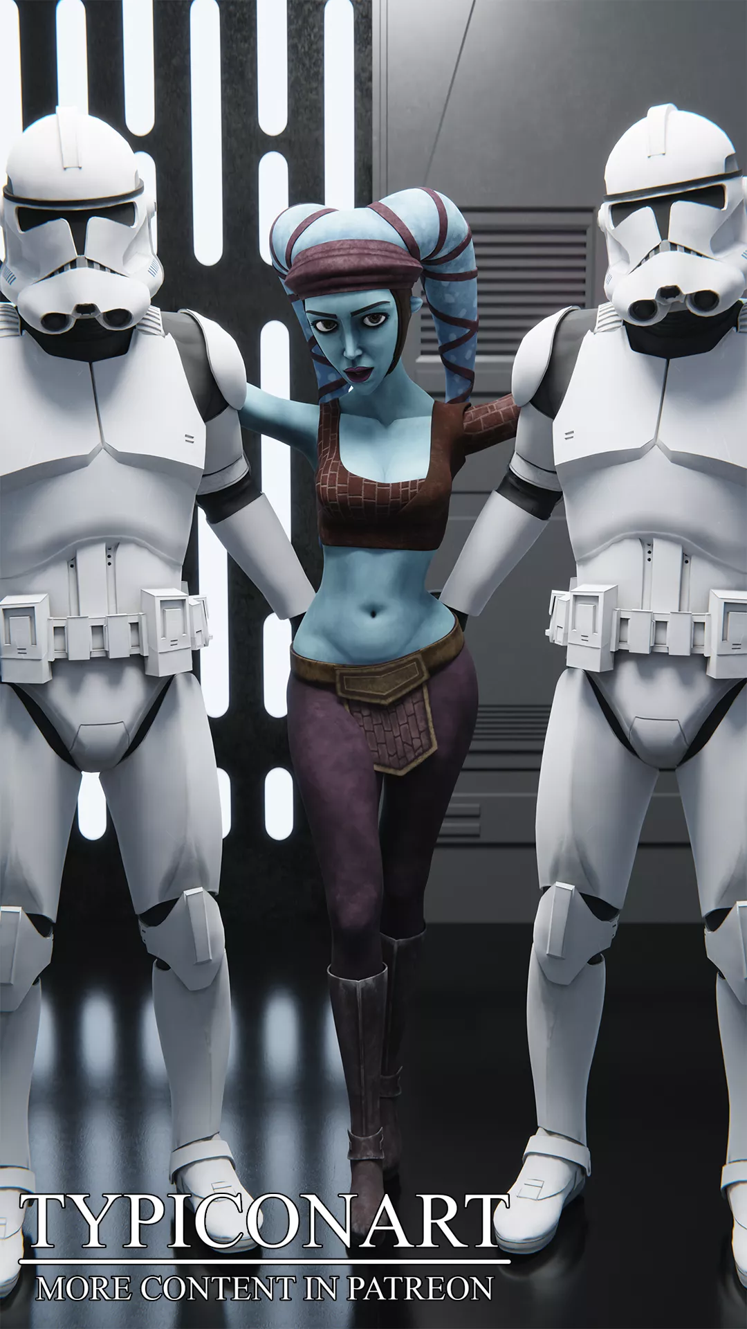 Aayla Secura and her company. (Typiconart)