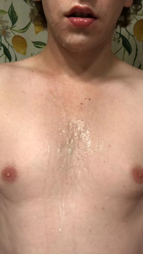 Been addicted to drinking my own cum and giving myself facials recently