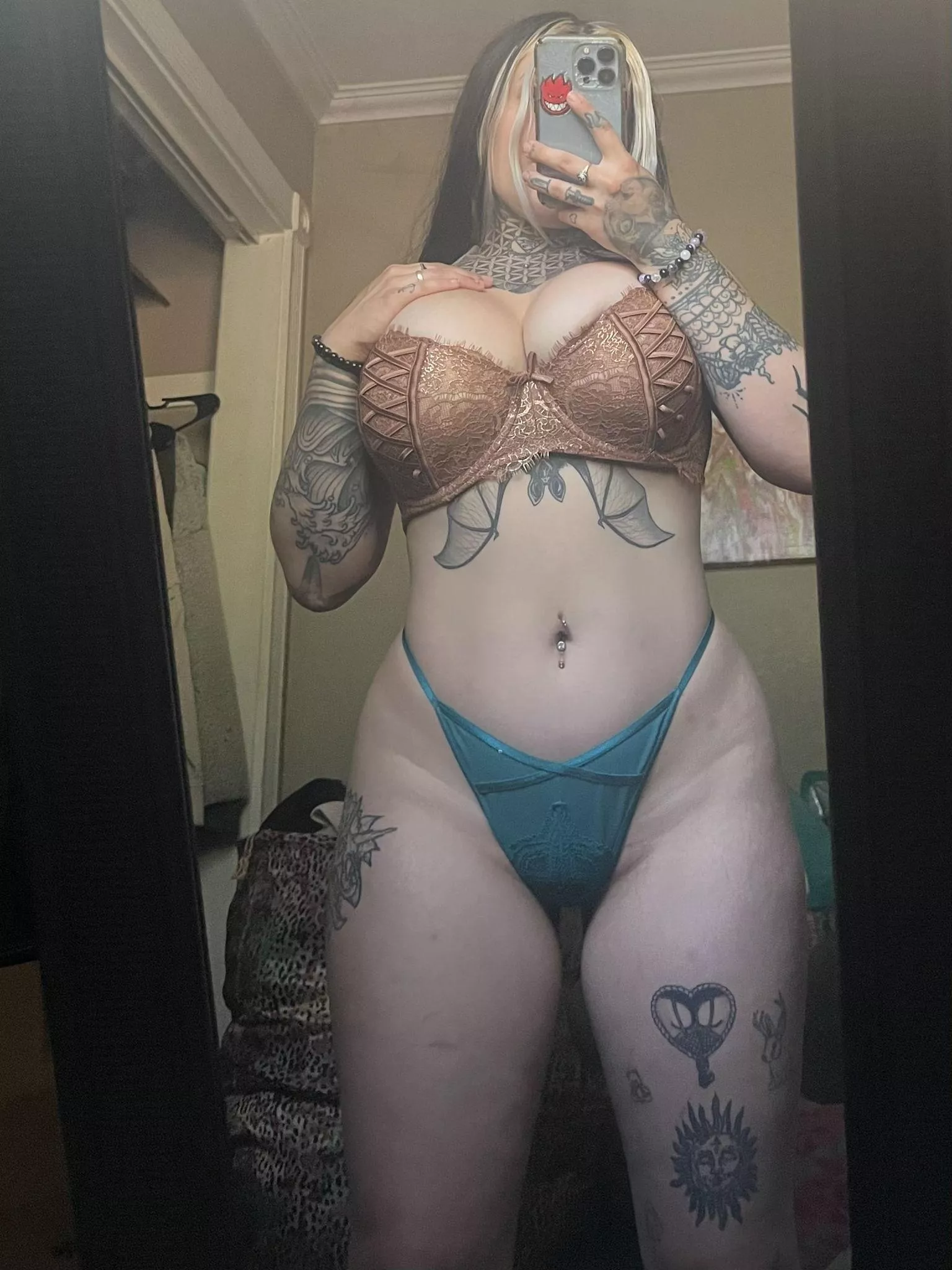 I want you to close your eyes and imagine cumming all over my tits.