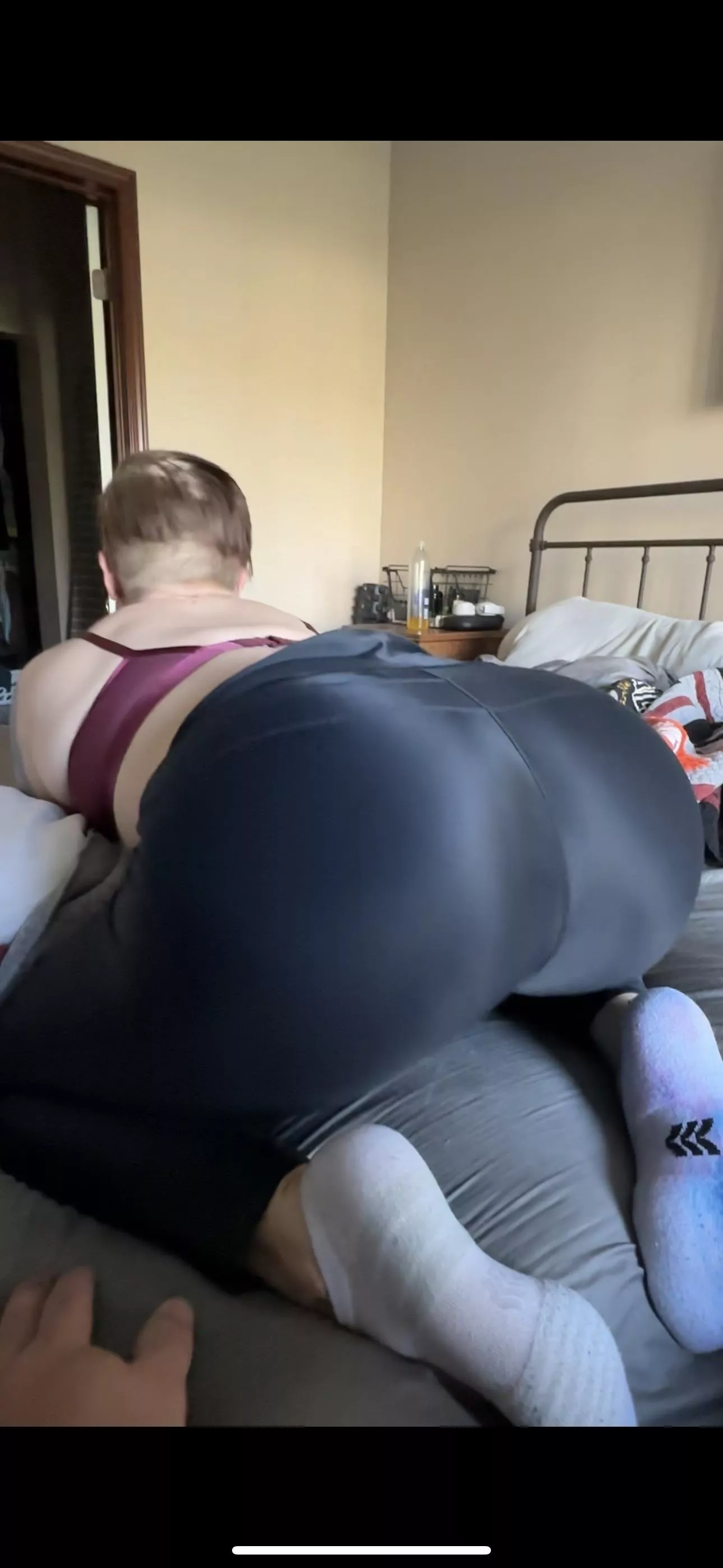 My gf showing us the goods