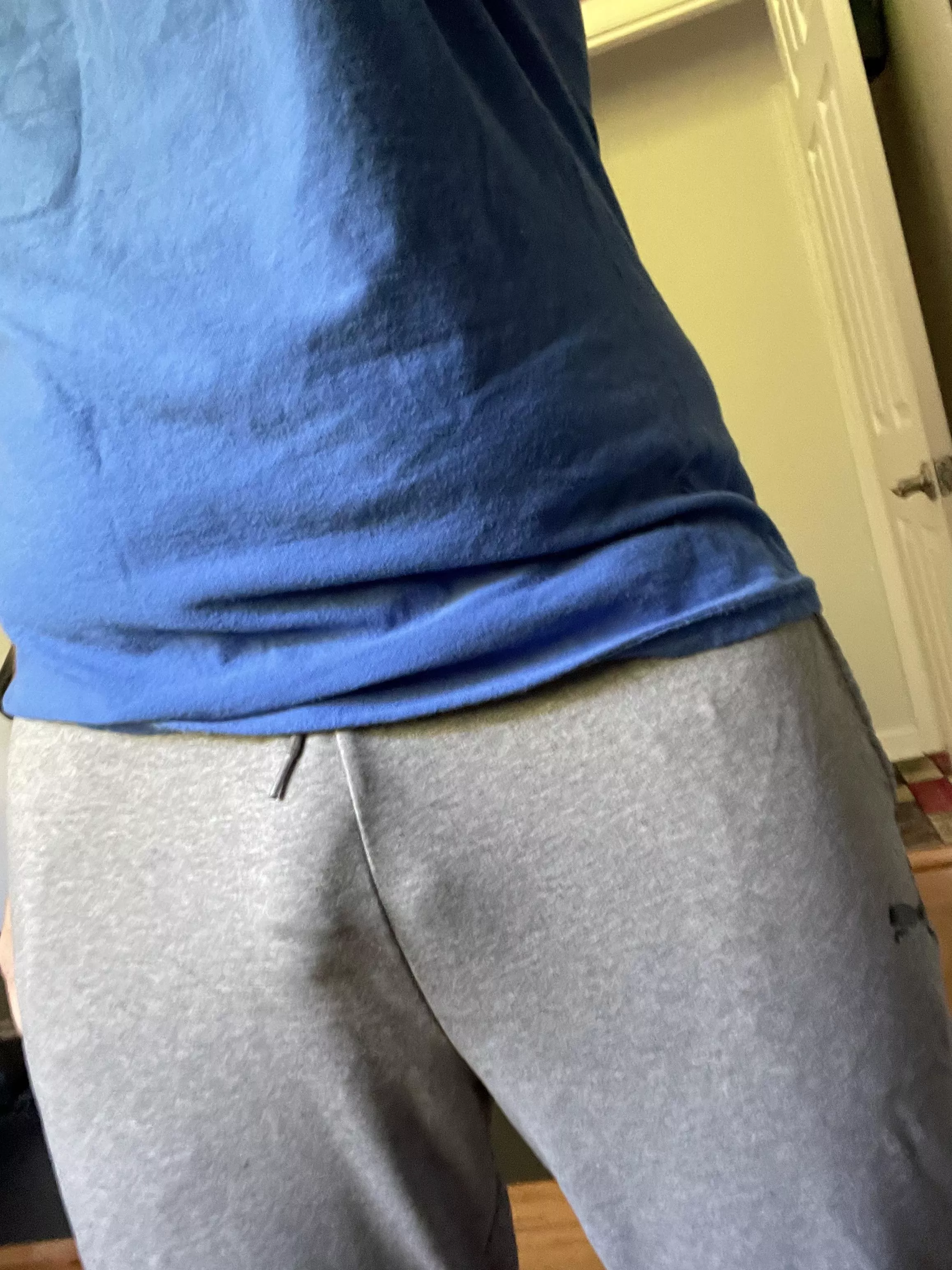 My wife likes the grey pants.