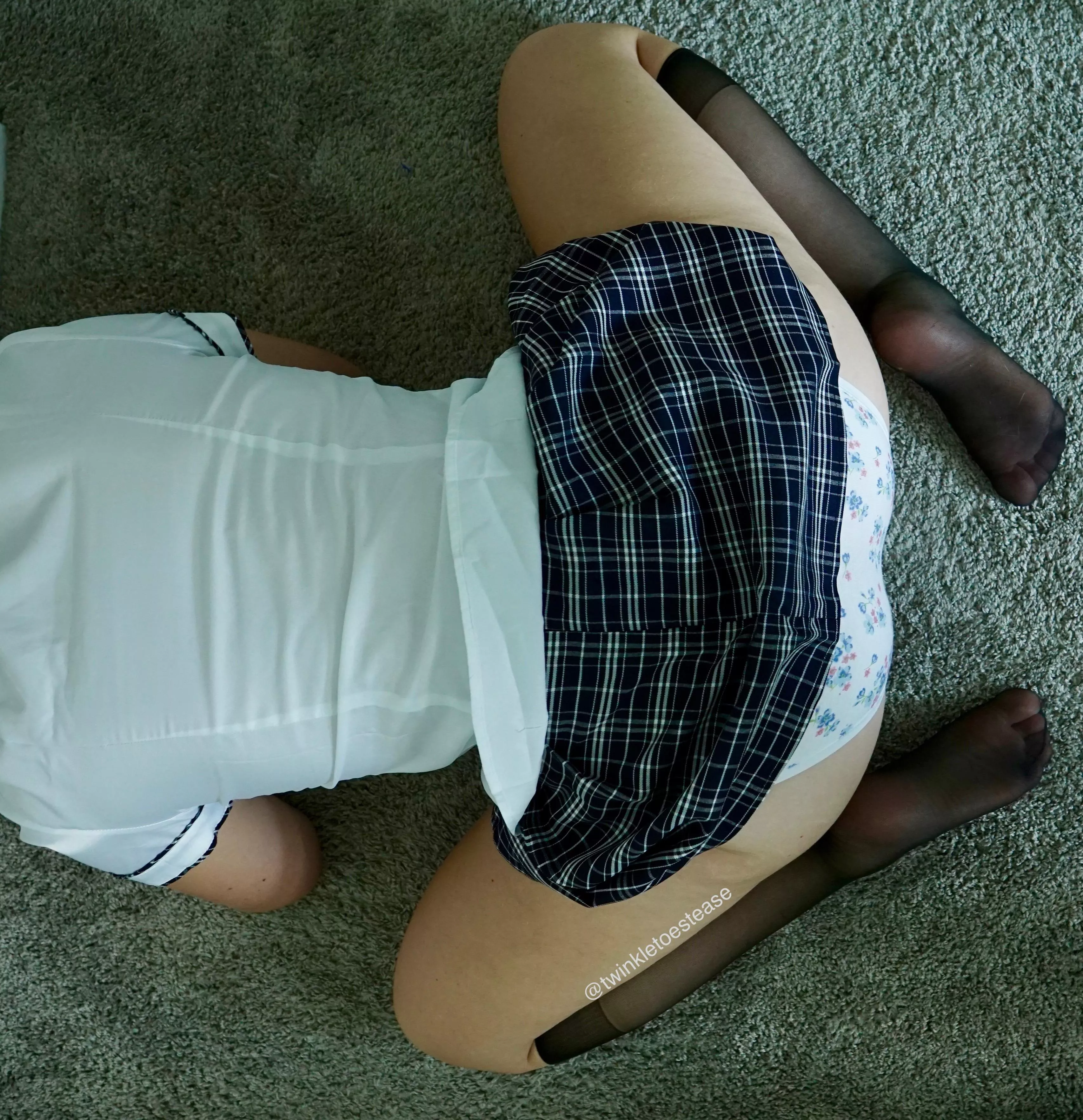 school girl frog butt