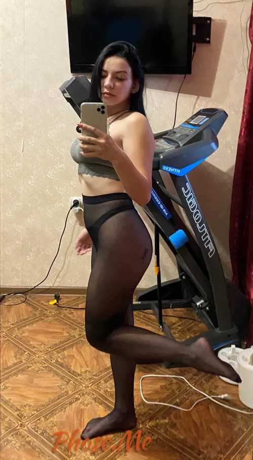 Selfie In Black Pantyhose