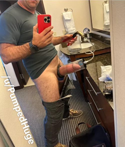 Sizing up before she arrives in the 3x10 tube… when she demands the biggest, I give it