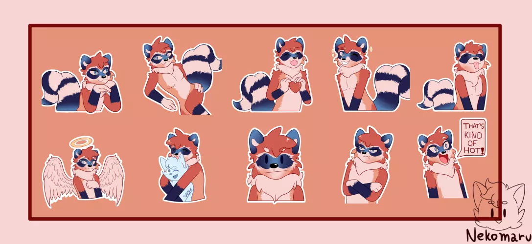 Stickerpack Commission 1/2 • made by me • Commissions Open!!