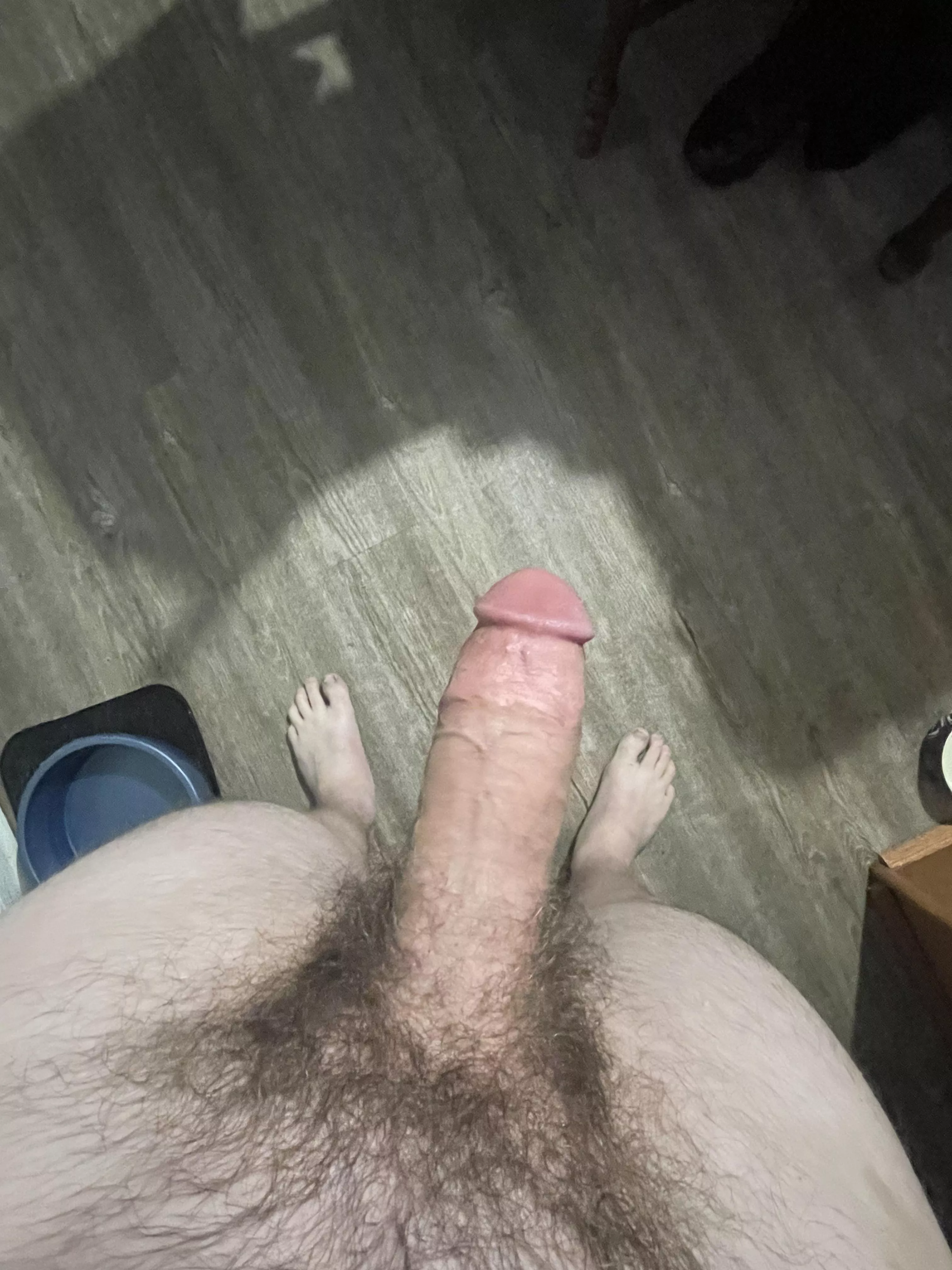 Walking around the house with no bottoms on