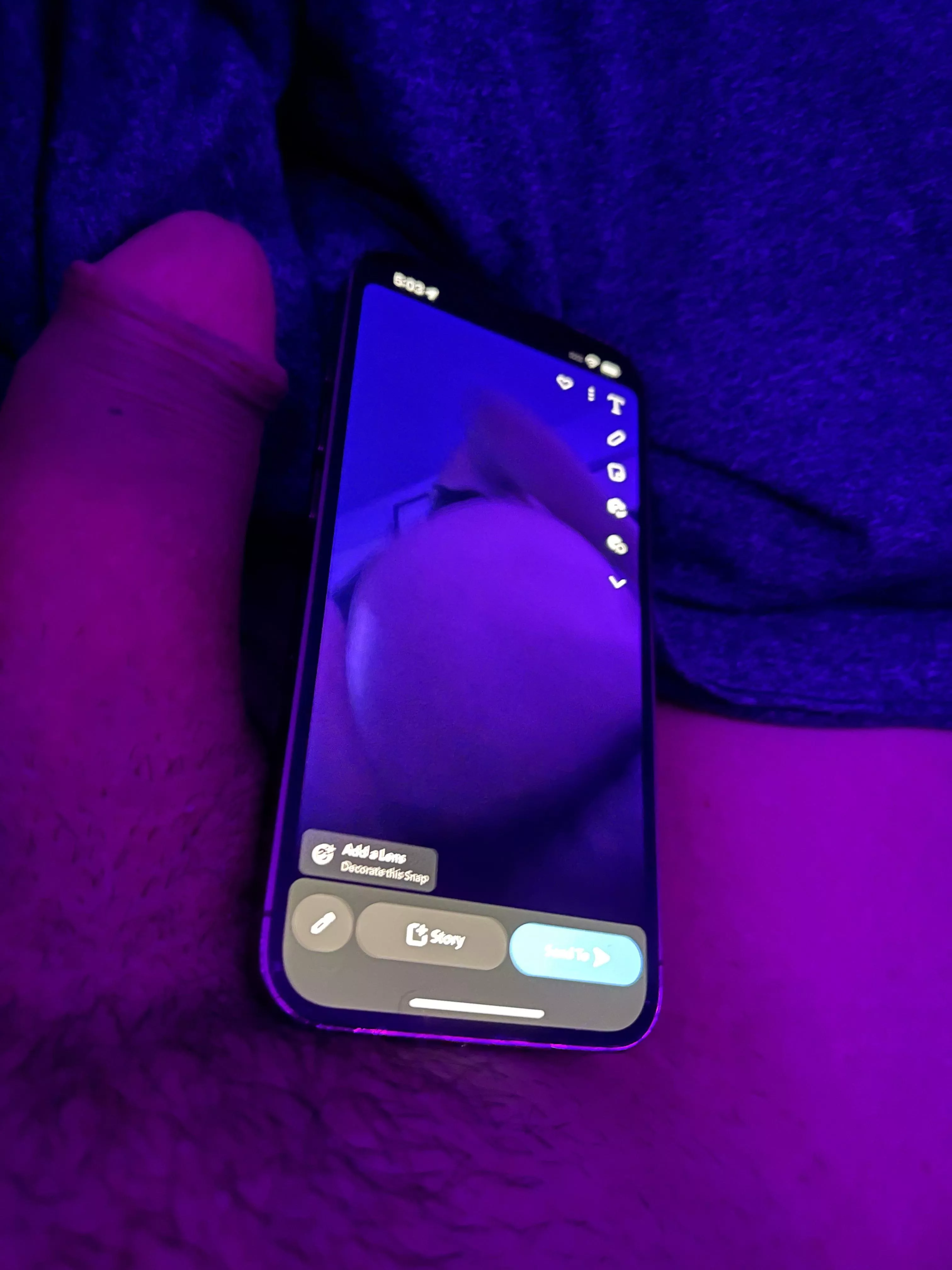 When she sends a snap