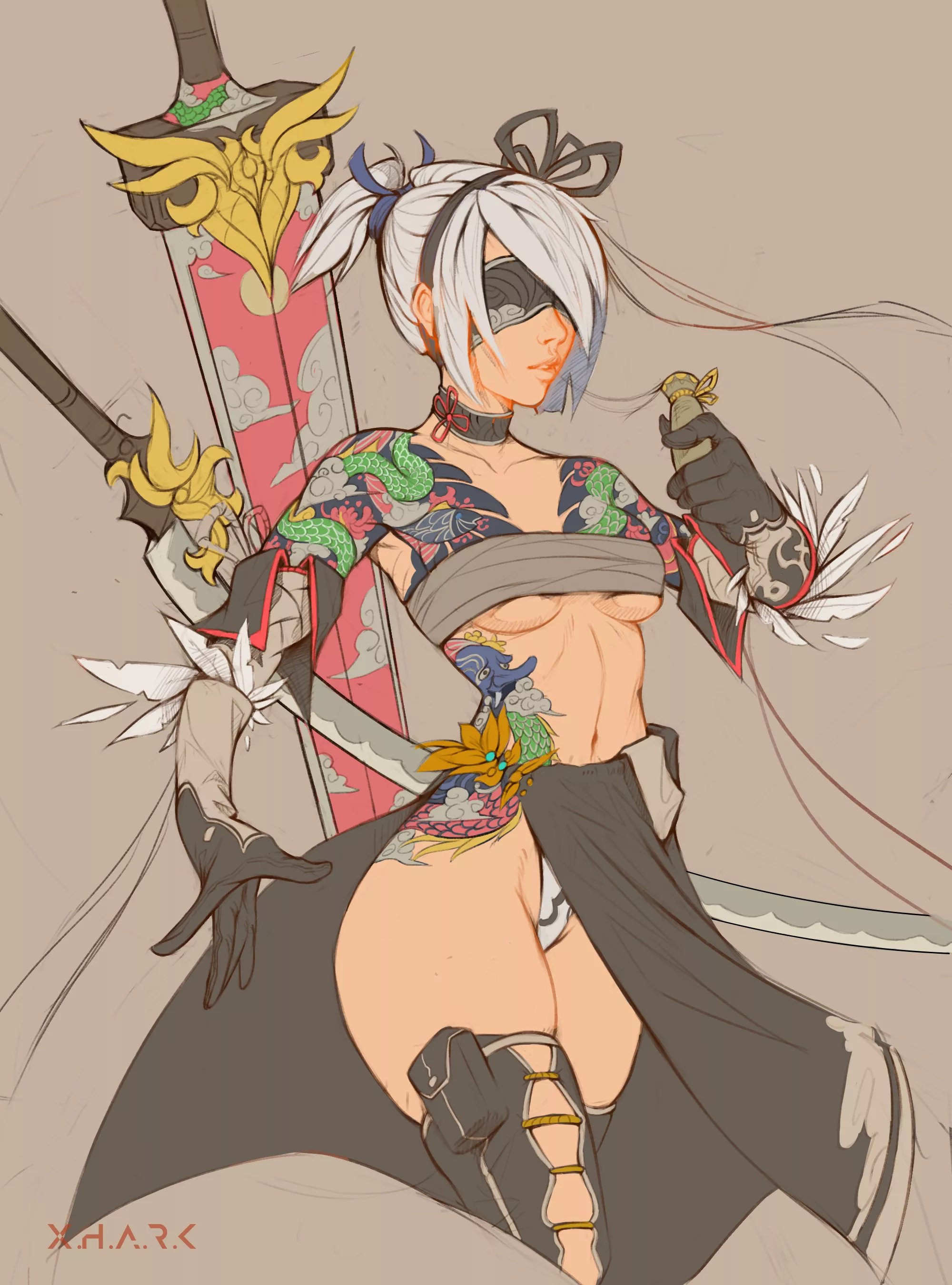 Yakuza 2B (by Xhark) [Nier]