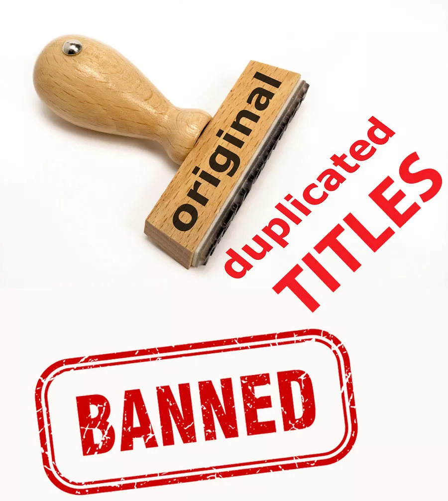 BE ORIGINAL!!! - Duplicate TITLES are banned - Don't copy other users titles as you will not be able to use them, BE ORIGINAL - BE UNIQUE