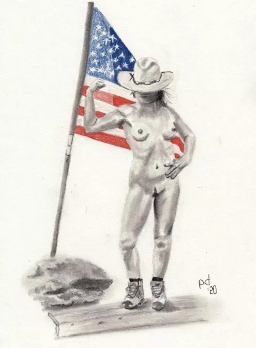 Drawing for a Redditor friend…’Merica indeed