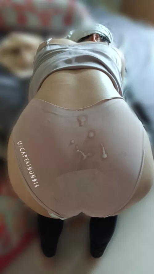 GF was on her period, so I cummed on her panties instead