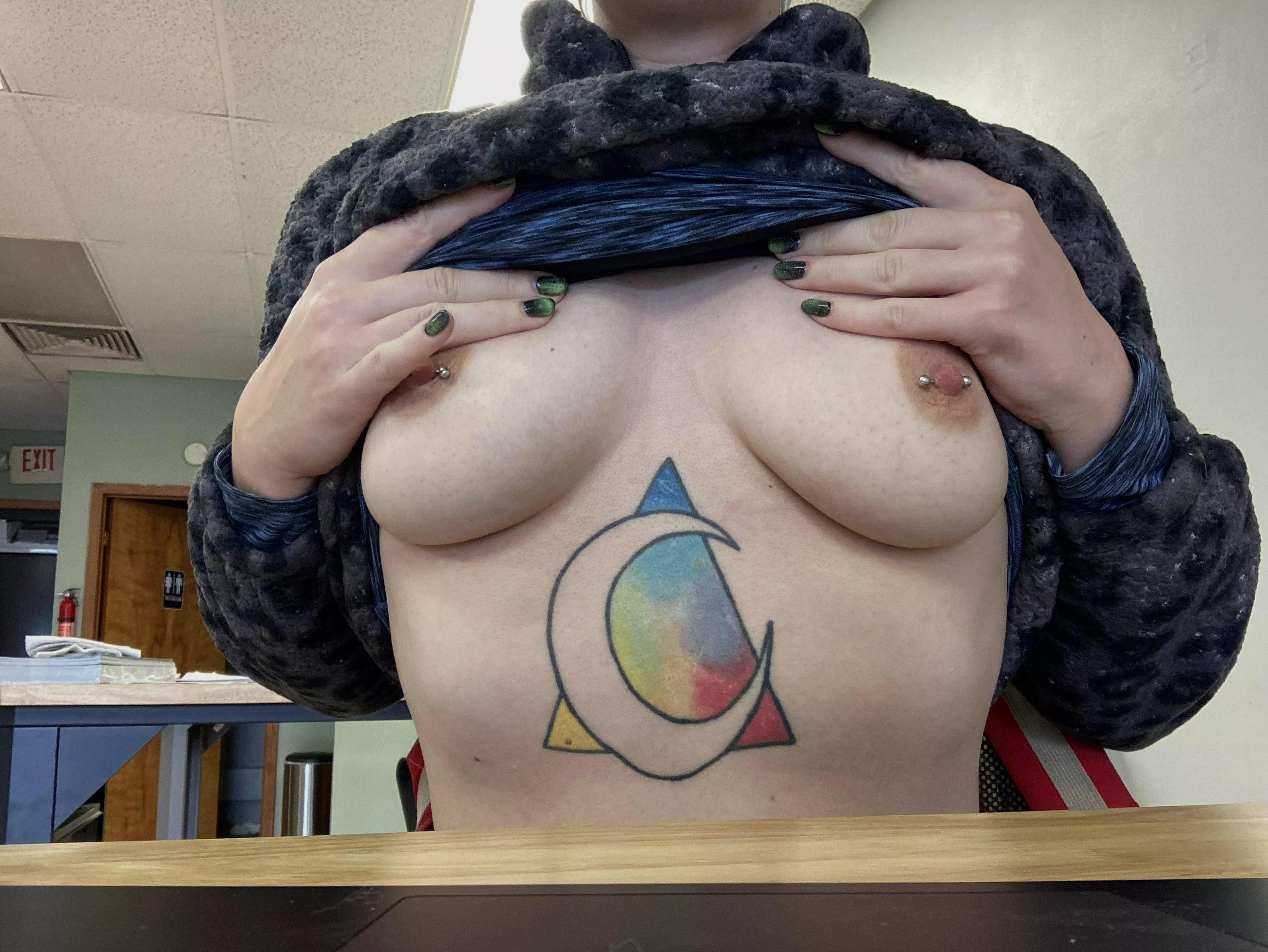 I wish I would get caught again so I’d have to suck my coworkers into keeping a secret ):