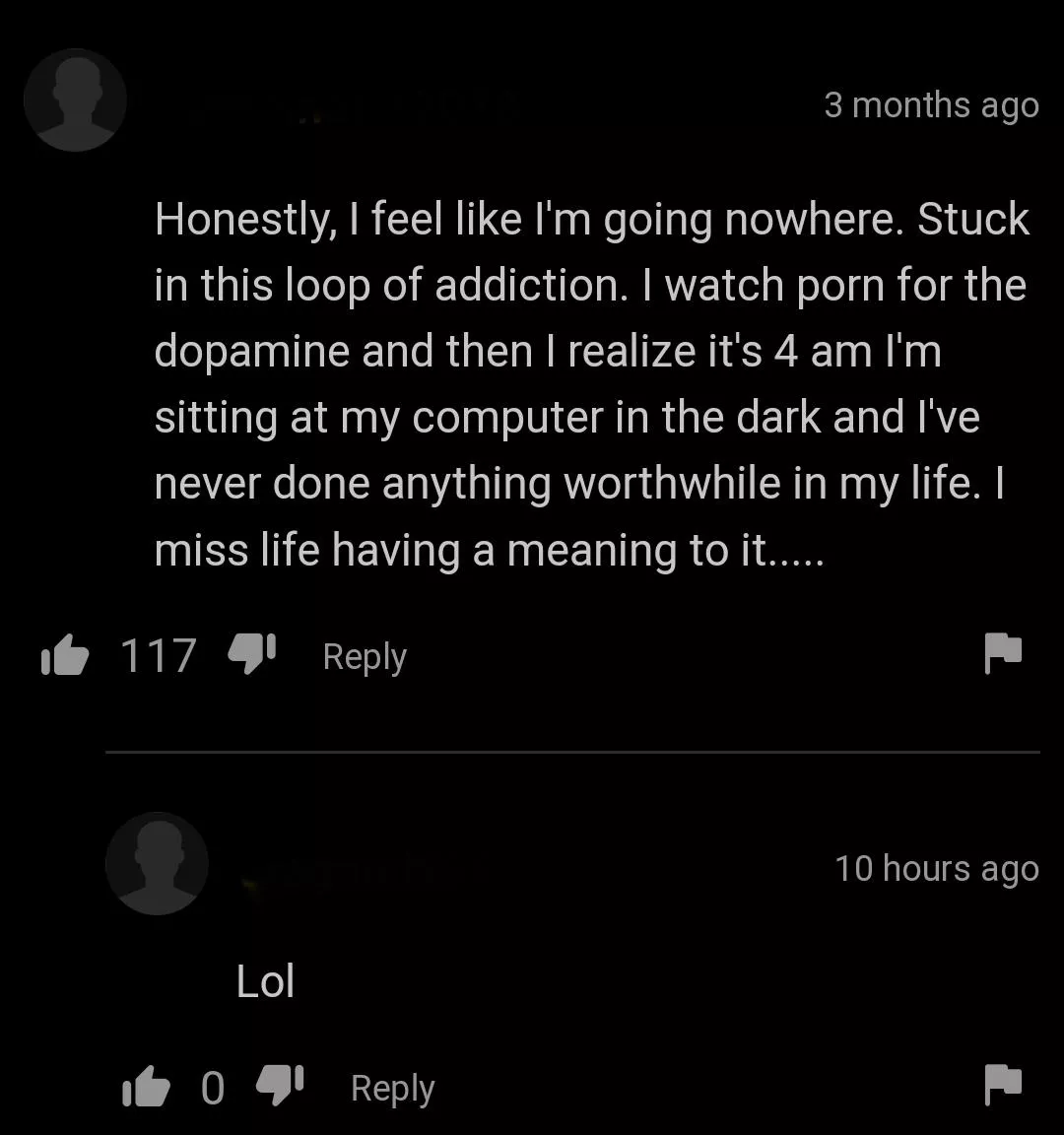 Post nut clarity be hitting like an anvil falling on your head from 200 ft in the sky.