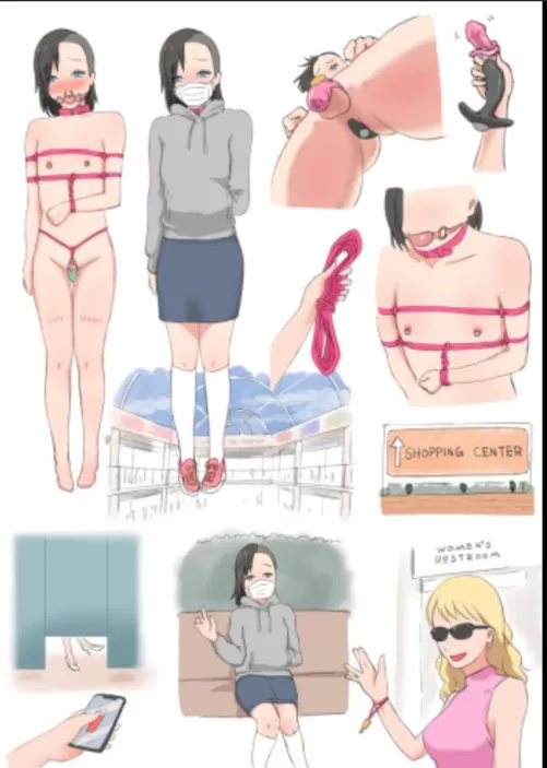 Tied up with a vibrator