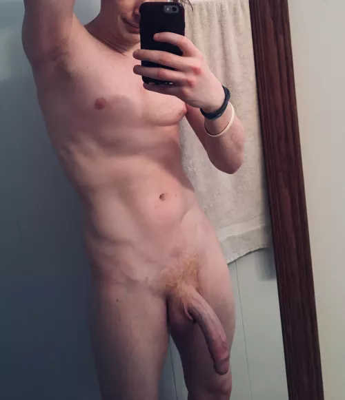 Tug on Daddy with both hands till it's fully hard.