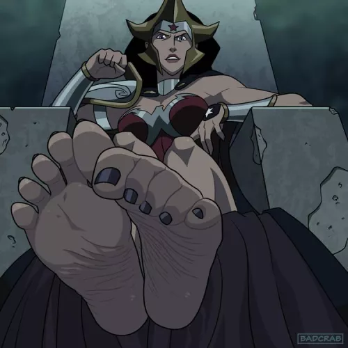 Wonder Woman goes barefoot in the [Flashpoint Paradox] (badcrab)