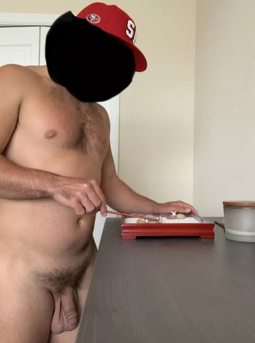 Enjoying my little zen garden.