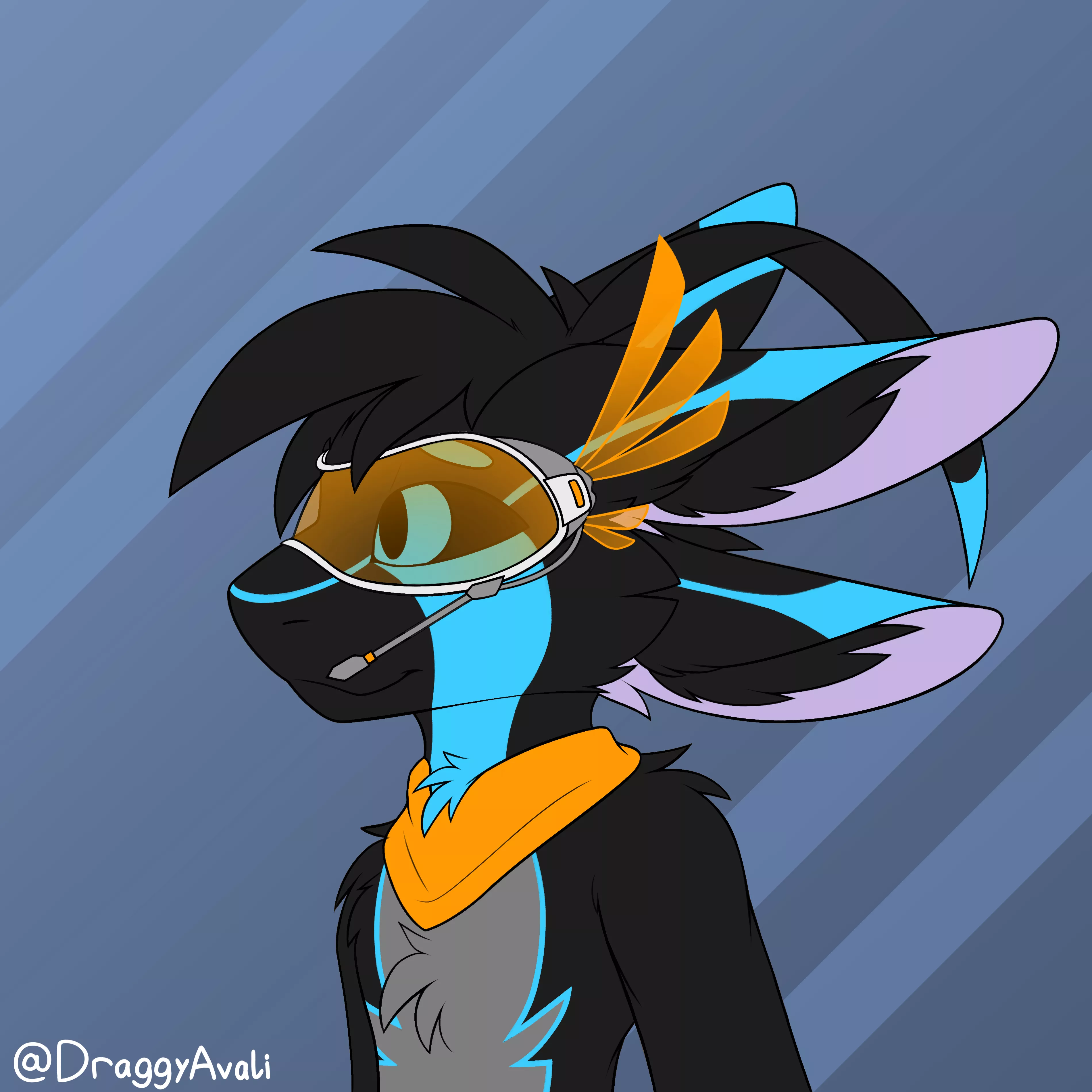 Got some new art of my avali sona (art by draggyavali)