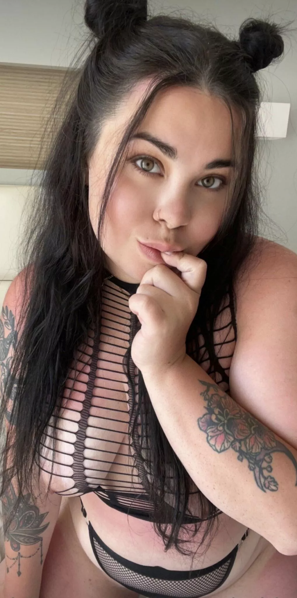 I put my finger in my mouth to keep quiet