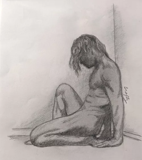 Pencil sketch of u/XXXoticArt, graphite on bristol