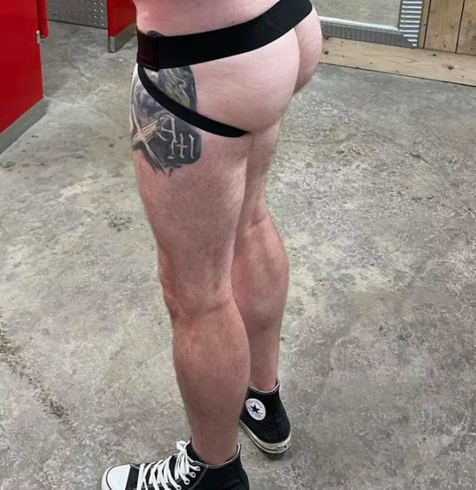 Post workout lockerroom check.