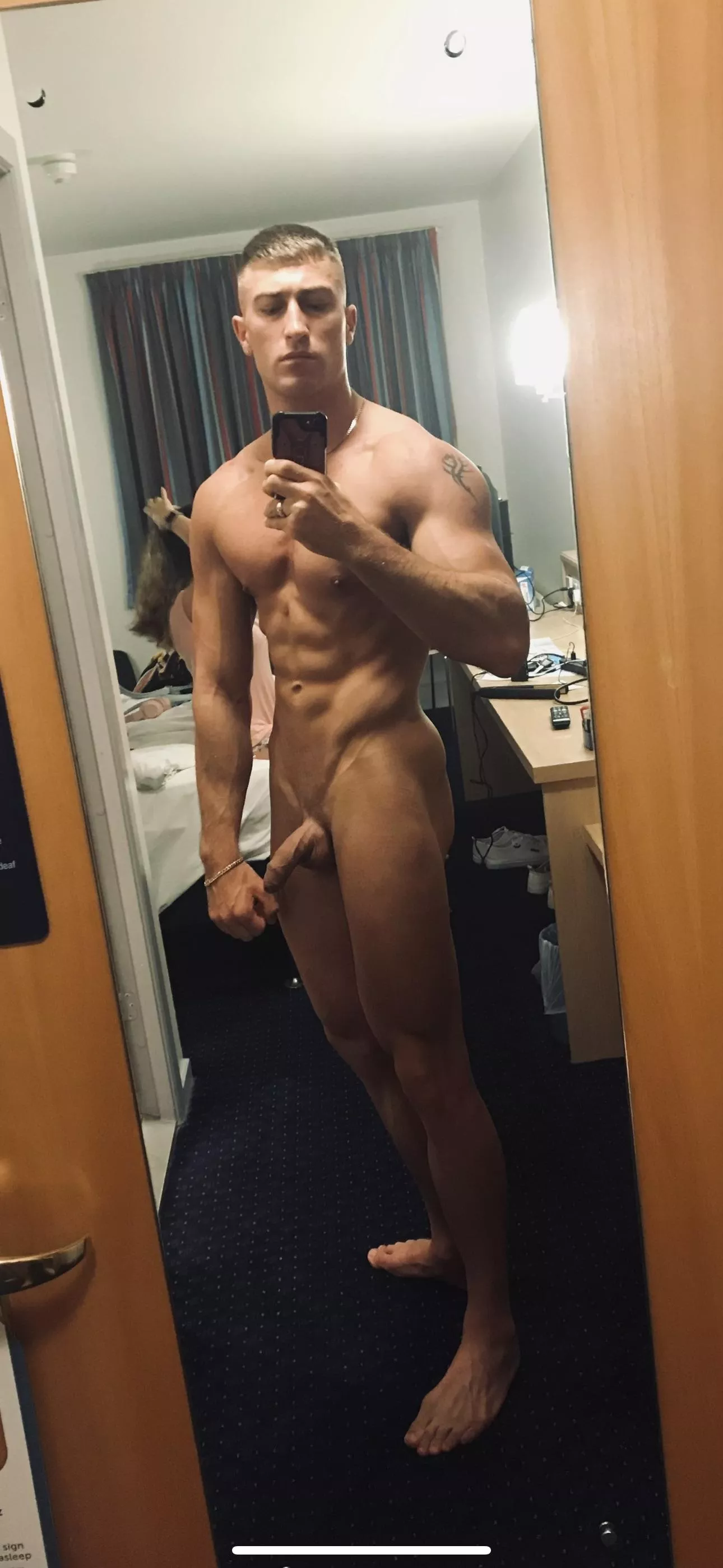 Short hair. No beard