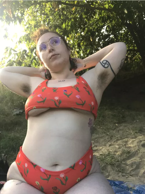 Sweaty at the river