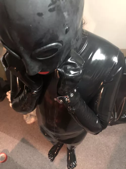 Totally covered in rubber. Just need someone to lock it on…