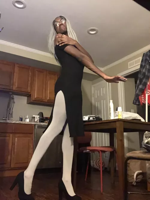 Added a leg slit to this dress