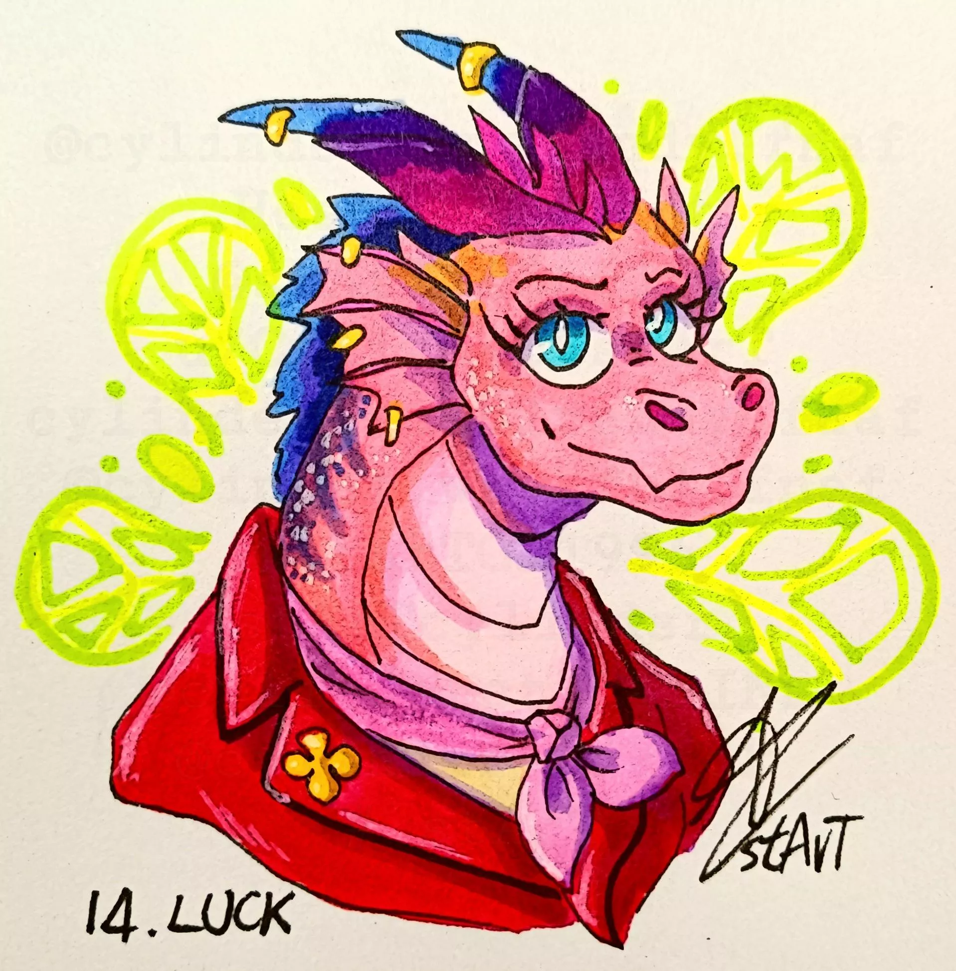 Day 14. Luck 🍀 [My art - Furktober 2023]