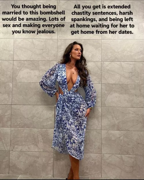 Poor little cuck, stuck cleaning up her messy pussy while caged.