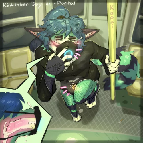 portal panties and mask in public (kapri)