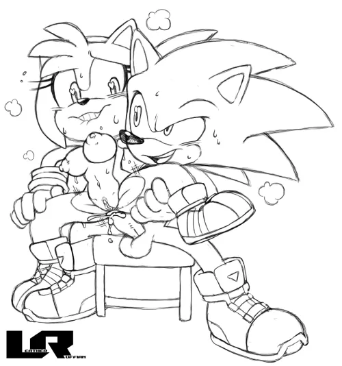 Sonic and Amy having a GOOD time.