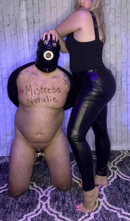 Switched over to an electric chastity cage complete with a urethra plug for the rest of locktober! [OC] [domme]