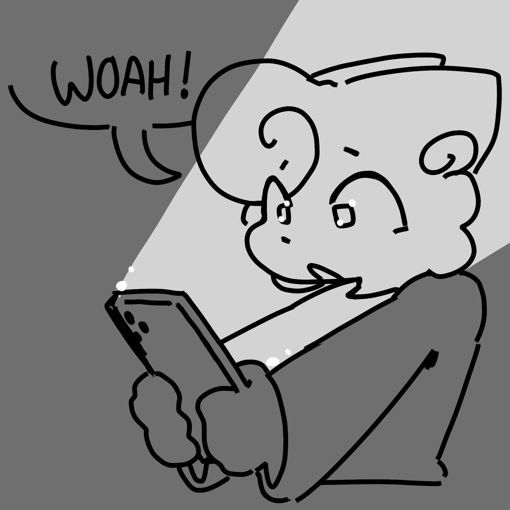 The cat now has possession of the phone, ask him a question?