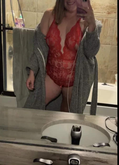 Would you be a fan of the surprise hiding under my cozy robe?