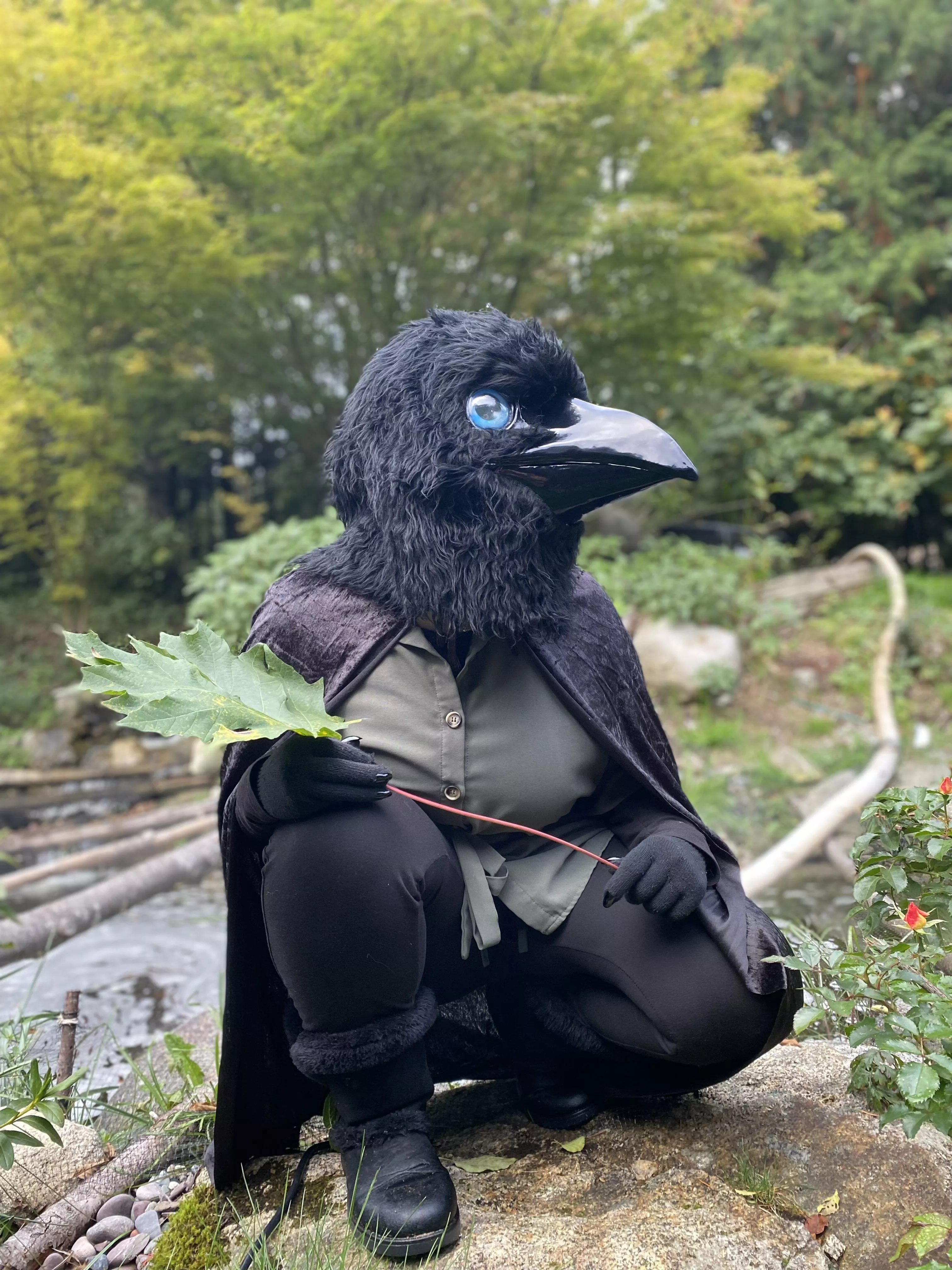 ~Big leaf! 🍃 Beautiful pond!~ (Photograph by my dearest, TheGalacticAngler)
