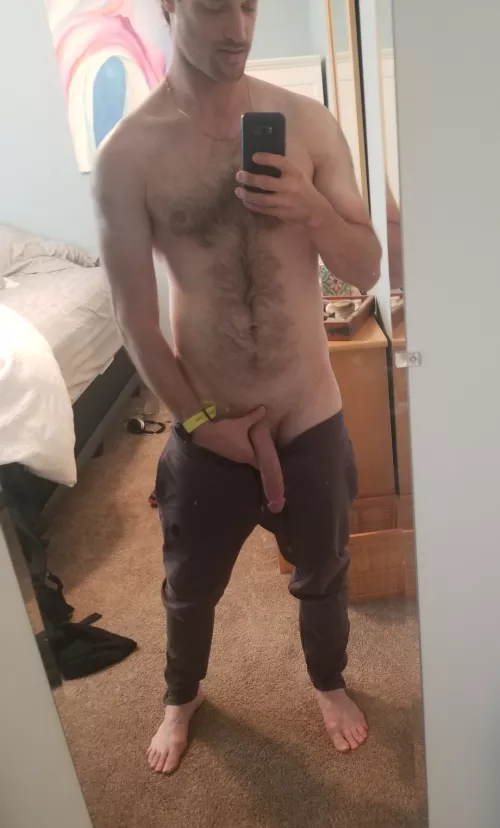 On your knees or hanging off the bed?