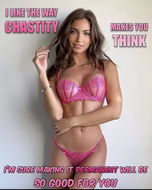 Permanent chastity for sissies