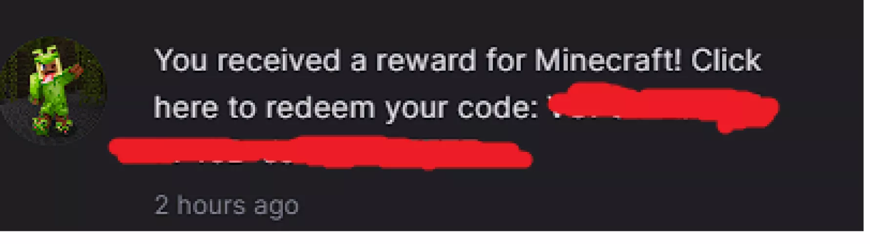 received a strange message