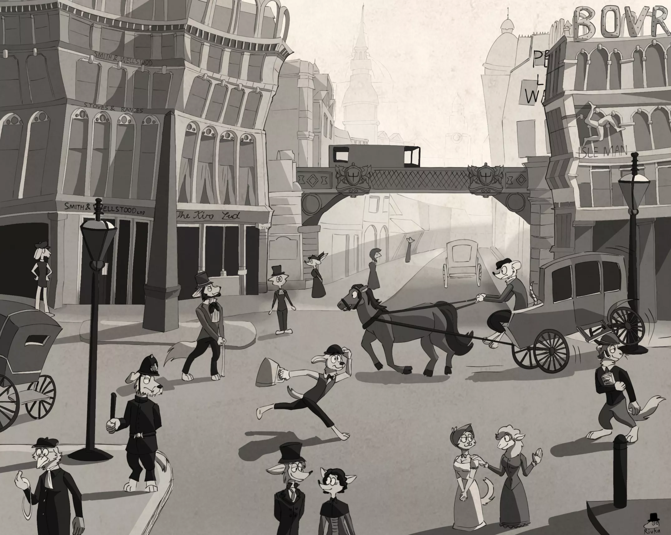 Victorian furries :3 (by me)