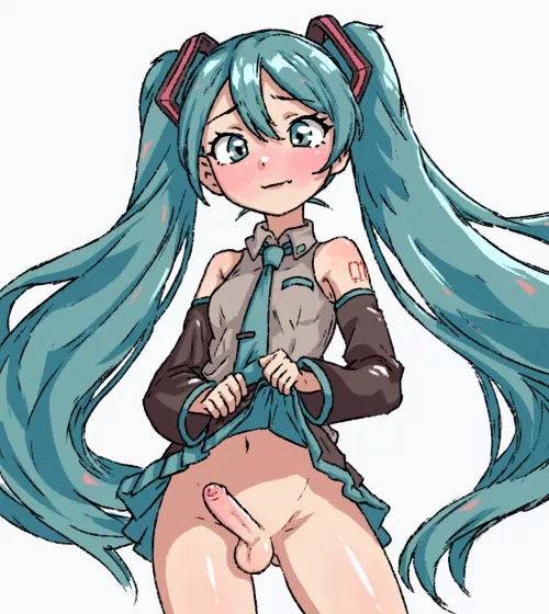 Drew a futa Miku 😅