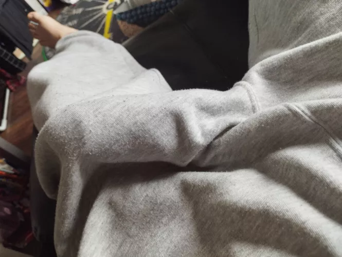 Hard in gray sweatpants