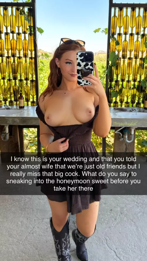 Hope the bride to be doesn’t catch us