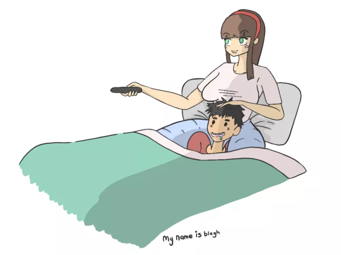 I love it when mommy makes my brain go dead then we relax together