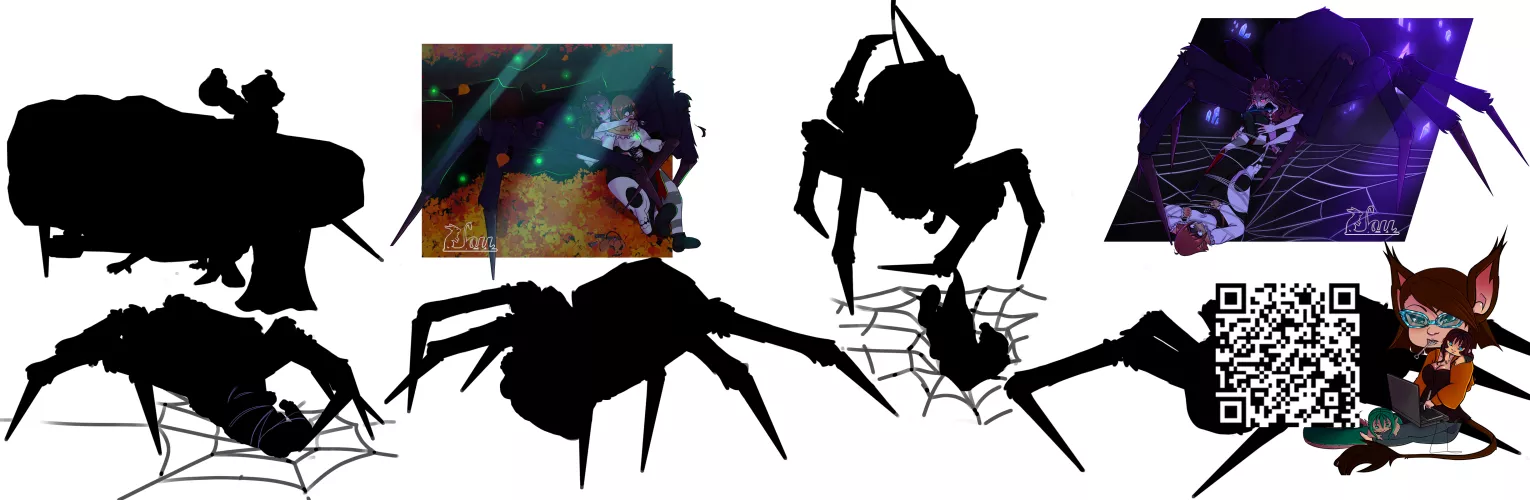 {image}voretober week 3 : [arachnid][same size][split jaw]