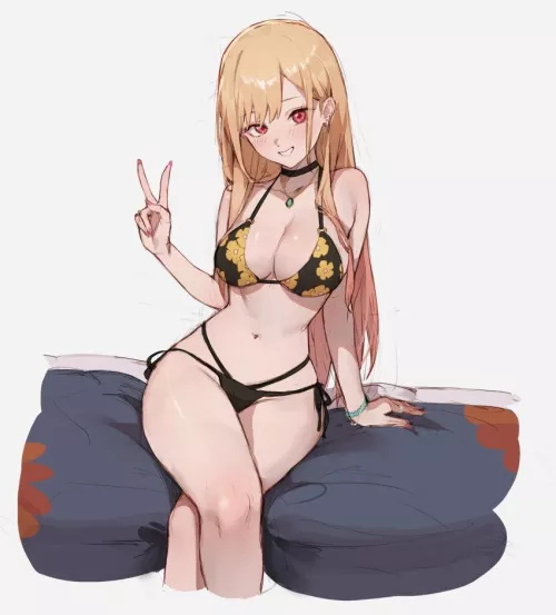 Marin waiting on the bed