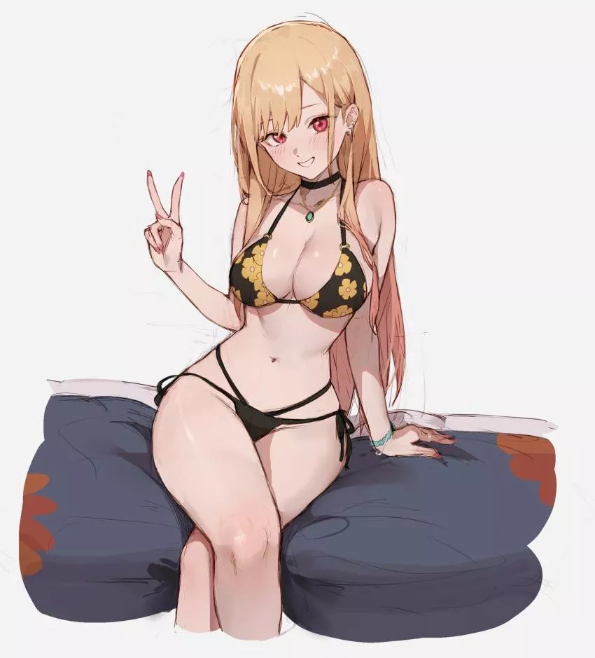 Marin waiting on the bed