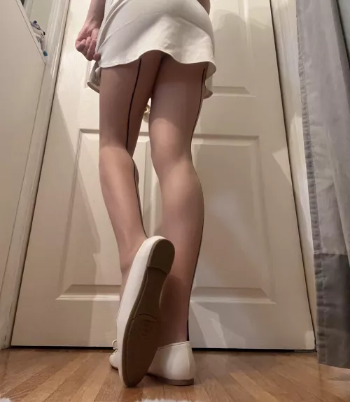 Mini skirt tease